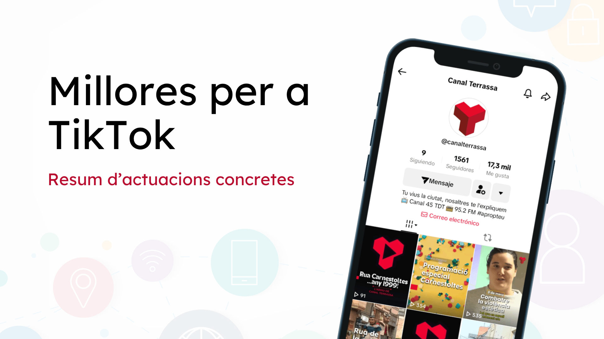 Pantalla de la presentación del informe de investigación de las redes sociales de Canal Terrassa: TikTok