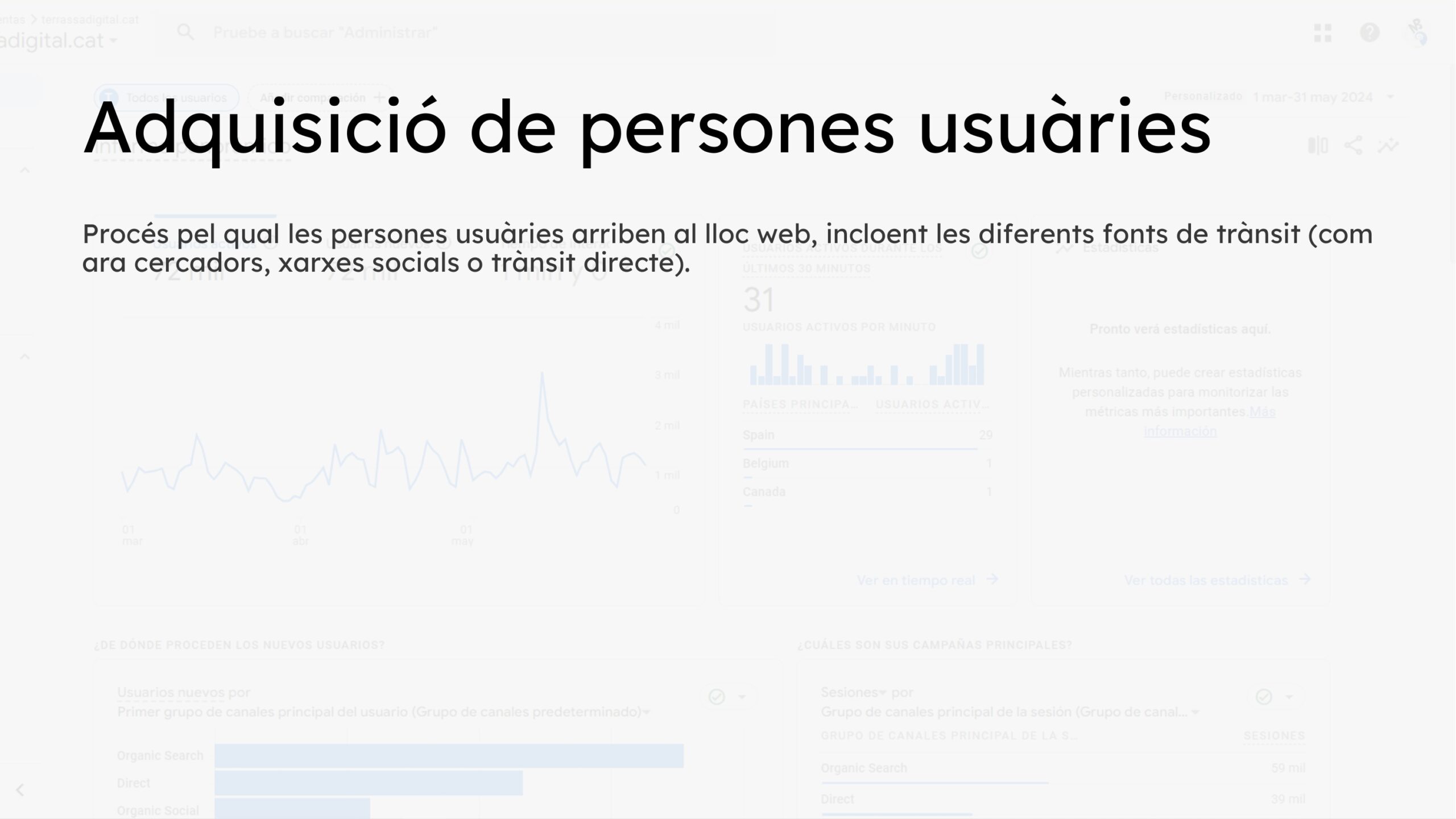 Pantalla de la presentación del informe de mejoras de la web Terrassa Digital