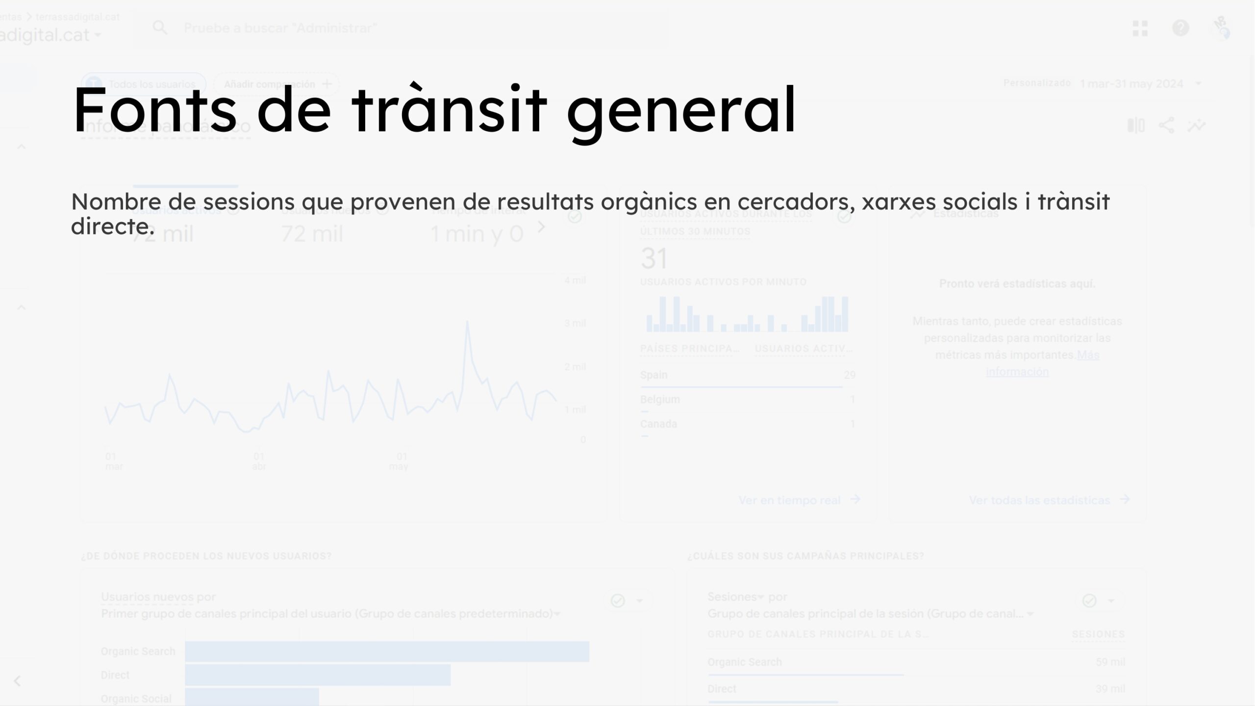 Pantalla de la presentación del informe de mejoras de la web Terrassa Digital