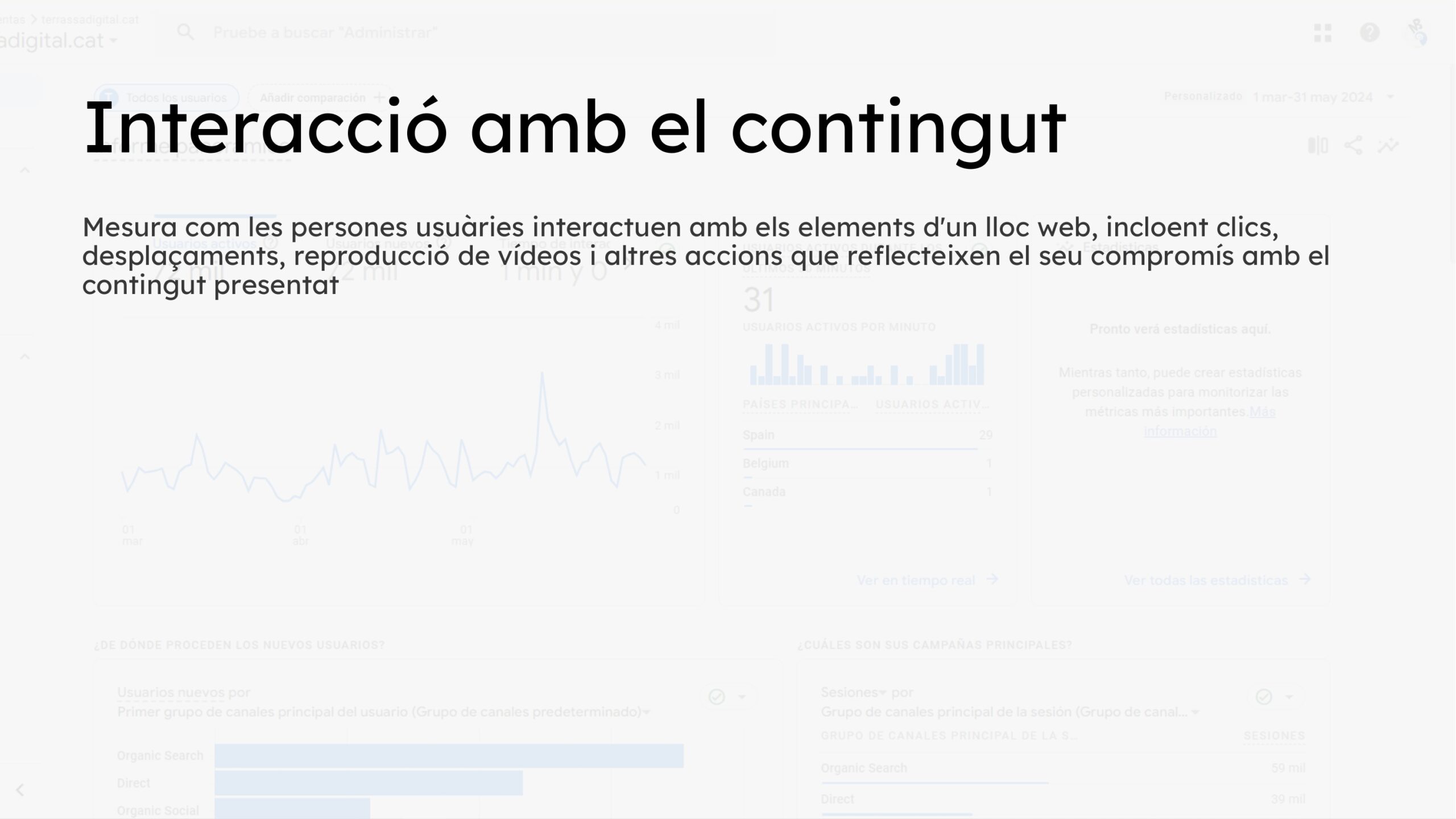 Pantalla de la presentación del informe de mejoras de la web Terrassa Digital