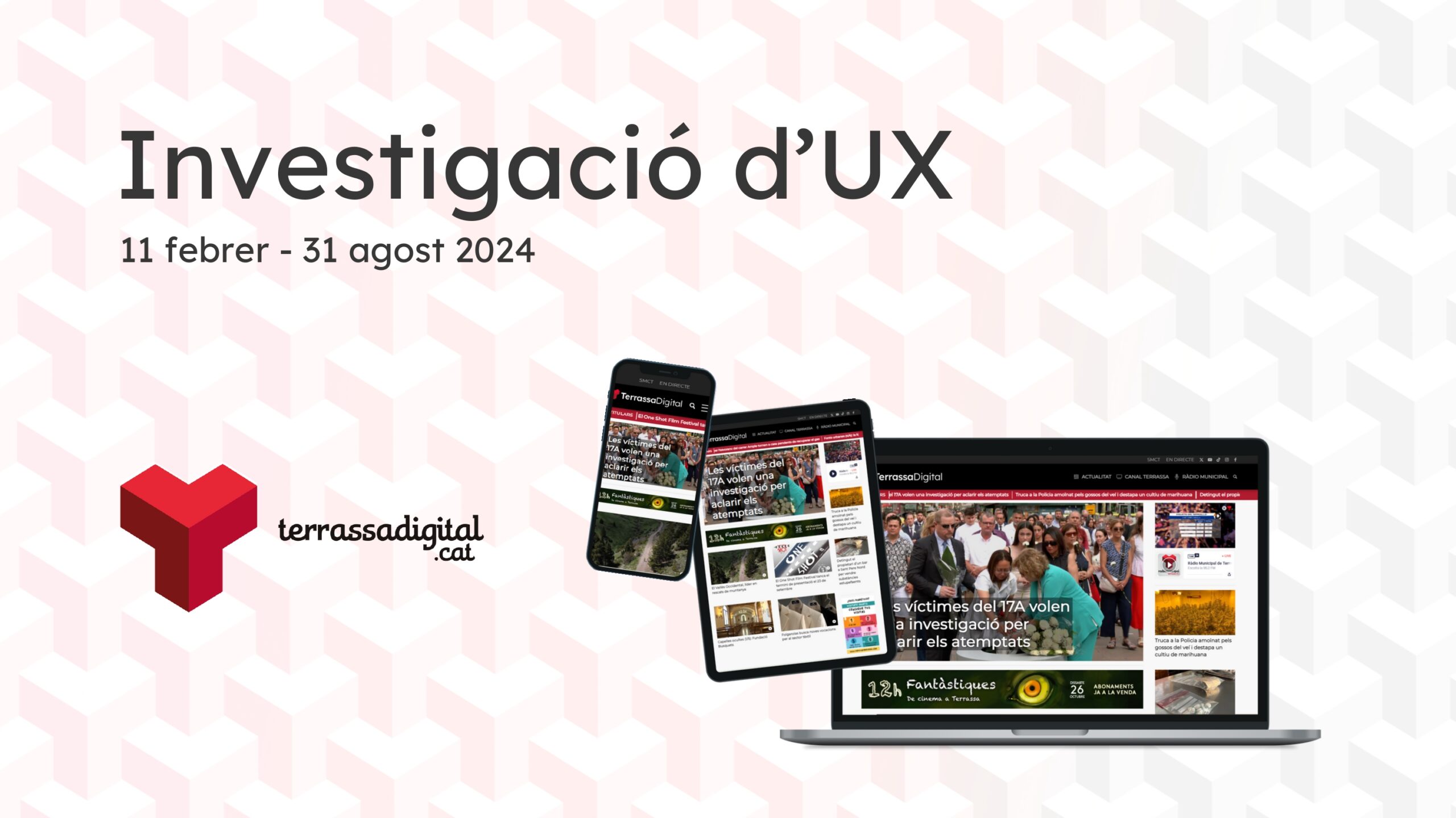 Pantalla de la presentación del informe de investigación de personas usuarias para la web Terrassa Digital