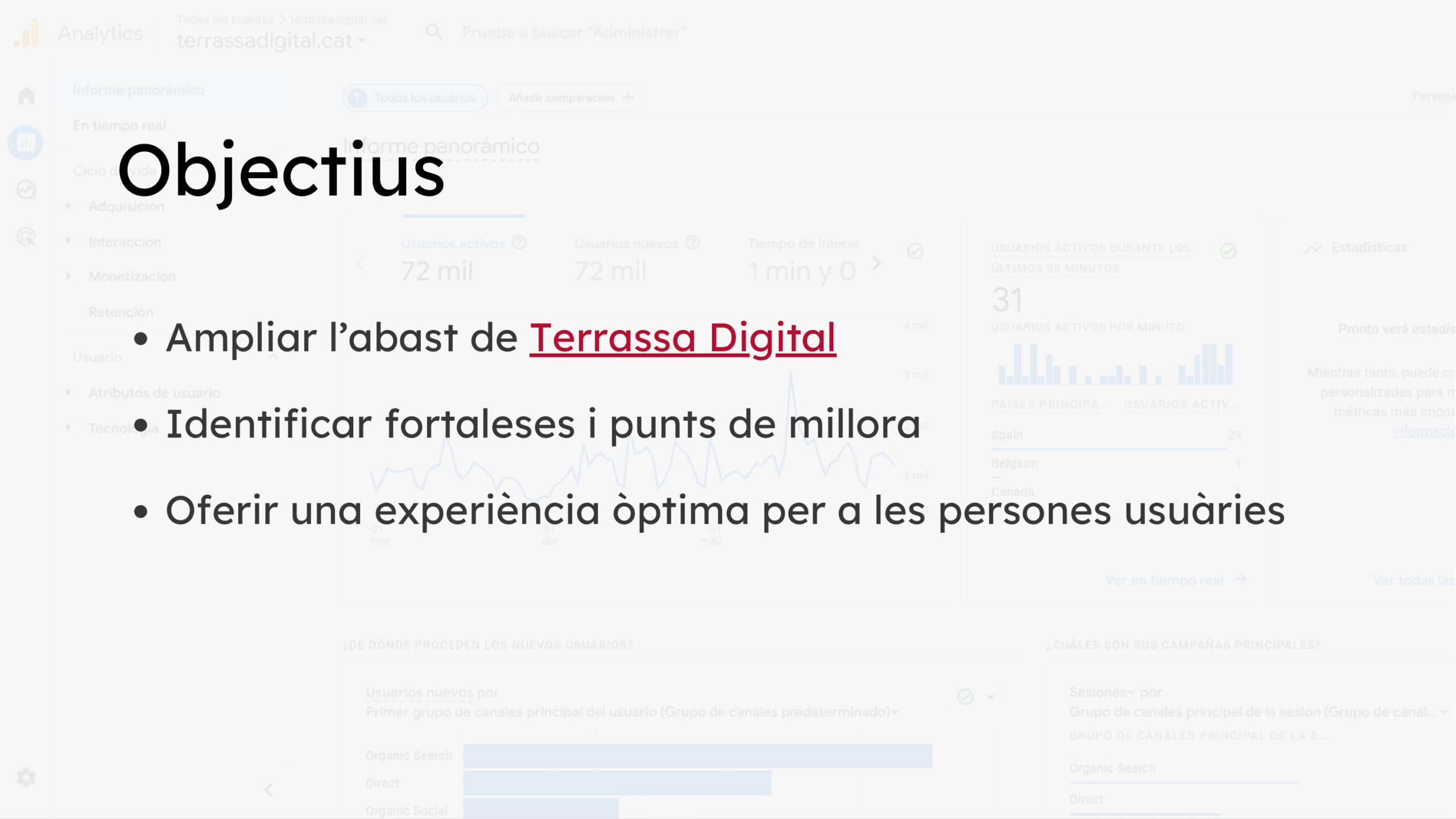 Pantalla de la presentación del informe de investigación de personas usuarias para la web Terrassa Digital