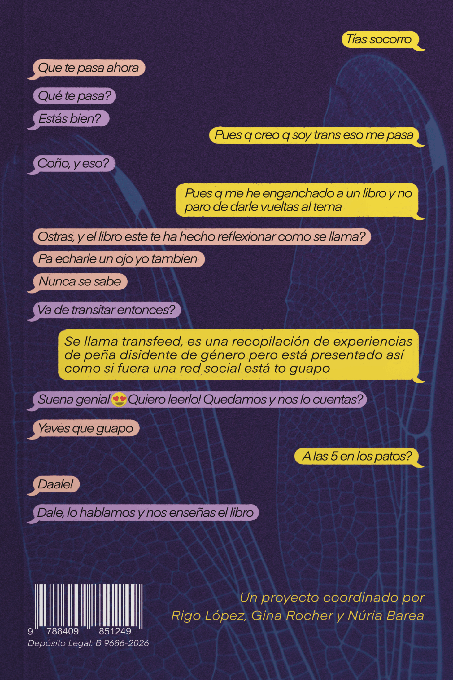 Contraportada del libro Transfeed